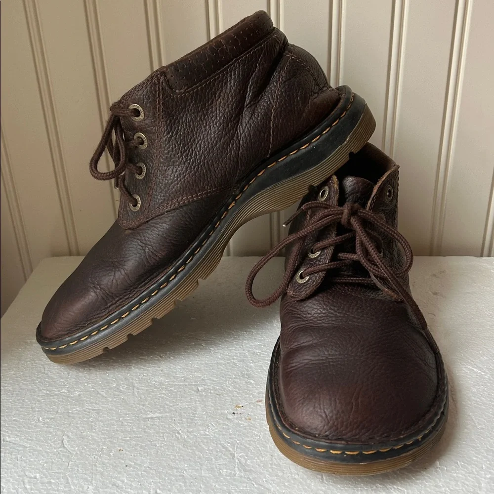 Dr. Martens unisex Rico Brown Leather laceUp Chukka ankle Boots shoes 10M/11W
